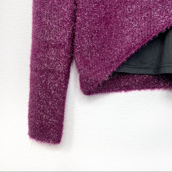 NWT LOVERS + FRIENDS •Gerona Magenta Glitter Sweater - Picture 8 of 8